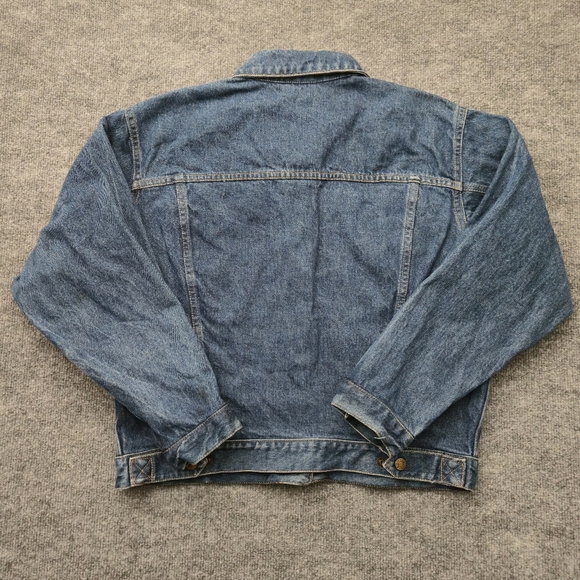 Vtg 80s 90s Calvin Klein Denim Jacket L Made in USA Trucker Jean Coat Vintage‎ - Picture 12 of 16
